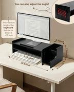MyPlace Bamboo Monitor Stand Riser with Adjustable Height and Angle - Image 5