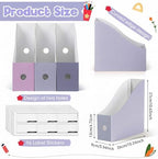 Colarr 48 Pcs Cardboard Magazine File Holder Book Bins, Vivid Color - Image 2