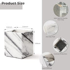 Natural Lilac Marble Toothbrush Holder 3.93Inch Solid Stone Makeup Brush Organizer, Luxurious Pen Holder, Square Utensil Storage Container for Bathroom, Office, Countertop Home Decor (WH097) - Image 2