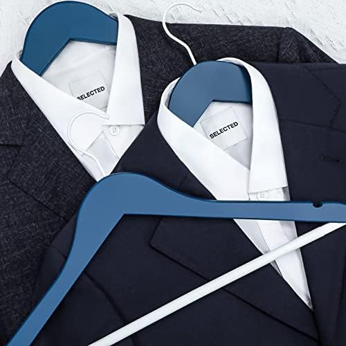 TOPIA HANGER Premium Wooden Hangers 16 Pack Blue/White Coat Hangers - Image 5