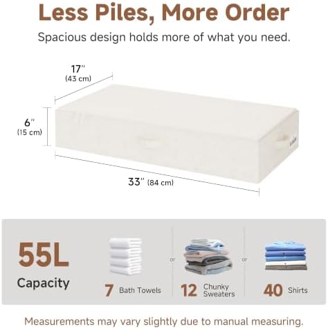 StorageWorks 6 Inch Low Profile Under Bed Clothes Storage Bins with Lids - Image 2