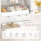 DIMJ Drawer Organizer Clothes Storage - 26 Pack Baby Dresser Organizer for Nursery, Foldable Closet Drawer Organizer Bins for Bedroom Organization, Fabric Storage Dividers for Socks, Underwears,White - Image 2
