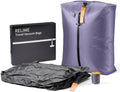 Relime Classic Series Vacuum Bags for Travel Luggage with Wireless Pump, Compression Bags for Carry On Suitcases and Backpack, Vacuum Seal Packing cube for Cloth Packing (2PC + PUMP Gray & Lavender) by Relime