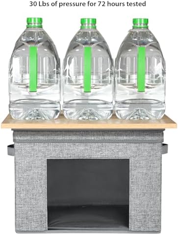 Univivi Fabric Storage Bins with Lids for Closet, 4 Pack, Grey Pattern - Image 3