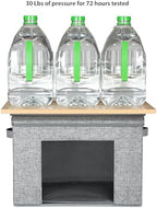 Univivi Fabric Storage Bins with Lids for Closet, 4 Pack, Grey Pattern - Image 3