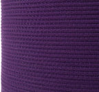 16"x20" Extra Large Cotton Rope Basket with Zipper Lid, Woven Laundry Hamper and Blanket Storage Basket, Round Clothes Bin for Living Room Bedroom, Purple - Image 4