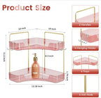 Delicate Pink 2-Tier Corner Counter Organizer Bathroom Organizers - Image 2