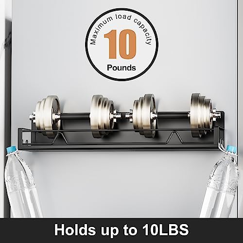 16.9 Inch Large Capacity Magnetic Spice Rack for Refrigerator Black, 2 Pack - Image 3