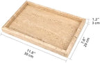 Marble Bathroom Vanity Tray, Travertine, 12"x 8" x1.2" - Image 2