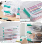 novelinks 4 Quart Clear Plastic Storage Containers with Lids (8 Pack) - Image 4