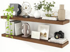 Floating Shelves for Wall, 48 inch Walnut Extra Long Wall Shelves by Feihorrm