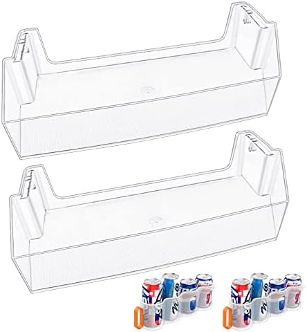 [2 PACK] UPGRADED W11239961 W10900538 Refrigerator Door Shelf Bin Compatible with Whirlpool Refrigerator Door Shelf Parts PS12578777 AP6333410 WRS315SDHZ08 WRS321SDHZ08 WRS315SDHM WRS325SDHZ Door Bin by ALVARHomeApplianceParts