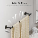 FORIOUS Bathroom Accessories, 8-Piece Bathroom Hardware Set - 24" Towel Bar - Image 3