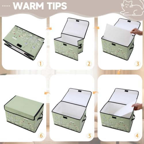 Fabric Storage Bins with Lids,Under Bed Storage Containers 3Pack - Image 3