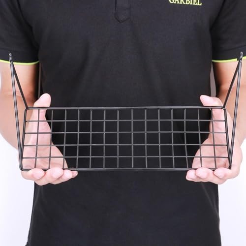 Kaforise Hanging Straight Shelf for Wire Wall Grid Panel, Small Wire Wall Organizer and Display Shelf, Size 11.8" X 4.3",Black Painted (4) - Image 5