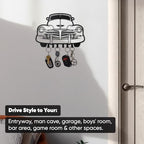MOOH Metal Automotive Key Holder with 6 Hooks - Unique Wall Mounted Car Lovers Gifts for Men & Women - Cool Man Cave Decor - Image 5
