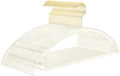 MIZGI Clear Hangers 50 Pack, Gold Glitter Acrylic Hangers,Patented Design by MIZGI