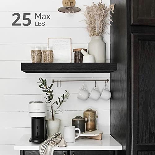 QEEIG Bathroom Floating Shelves for Wall (Black, Set of 2, 15.7") - Image 4