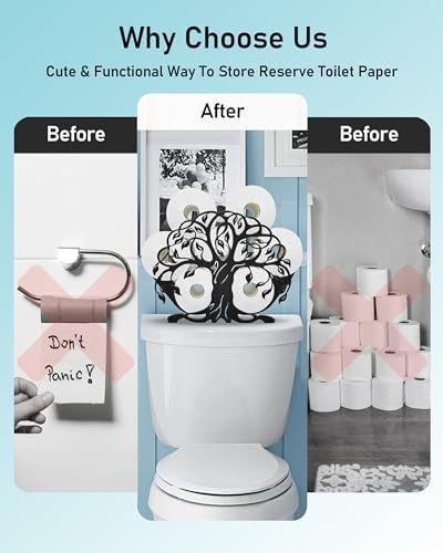 Life of Tree Toilet Paper Holder Stand, Bathroom Toilet Paper Storage - Image 4