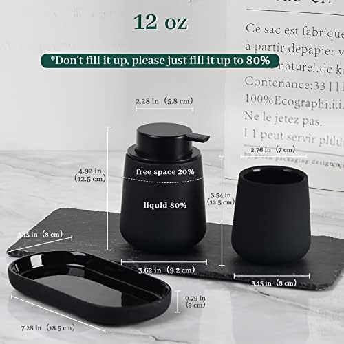 BosilunLife Ceramic Bathroom Accessories Set 3 Pcs - Image 3