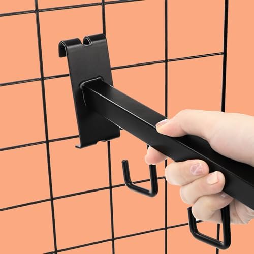 WRINGKIT 6 Pack Gridwall Waterfall Faceout with 5 Hooks, Sturdy - Image 4