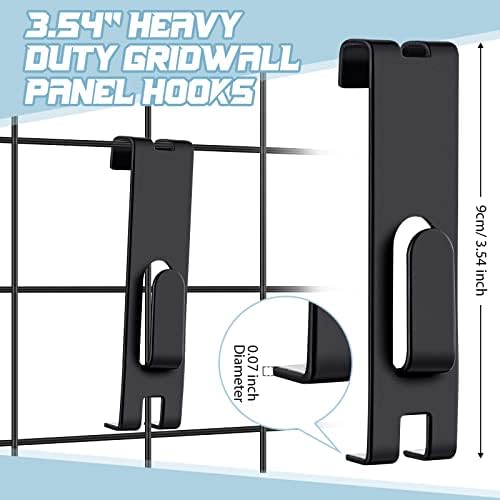 Chumia 50 Pcs Gridwall Hooks Bulk, Metal Grid Hooks with Notch for Display - Image 2