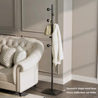 Coat rack freestanding,Coat tree freestanding heavy duty with 7 ball hooks,Coat hanger stand with metal base for entryway hallway bedroom - Image 5