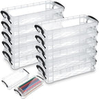 Gueevin 12 Pcs Pencil Box Clear Plastic Pencil Case, Grey by Gueevin