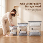 Vacuum Storage Bags for Clothes & Travel with Cordless Pump, 18 Combo - Image 2