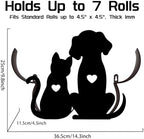 Cat & Dog Toilet Paper Holder Wall Mount/Stand for Extra 8 Rolls - Image 2