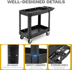 DWVO 40 x 17 in Heavy Duty Rolling Utility Cart on Wheels Black - Image 5