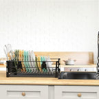 Simple Houseware Dish Drying Rack, Black - Image 5