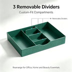 gianotter Desk Organizers and Accessories, Monitor Stand with Drawer and 2 Pen Holder, Desktop Organizer Suitable for Offices and Dormitories (Green) - Image 4