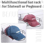 Kigley 8 Pcs Wire Hat Display Racks for Slatwall Black Baseball Hat Racks - Image 2