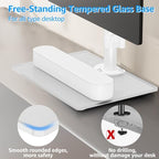 MOUNTUP Monitor Stand for Desk, Freestanding Monitor Mount Fits 13-32 inch Screen up to 19.8 lbs, Screen Stand with Swivel, Height, Rotation Adjustment, VESA Mount 100 x 100mm, 75 x 75mm - Image 6