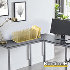 Kuntine.B 5-Section Upright Desk File Organizer Gold 1 Pack - Image 5