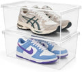 Superio Shoe Box Modern Storage Container 2 Pack - 6.5 Quart/6 Liter, Stackable Plastic Shoe Box Organizer (13.5" L x 8.35" W x 5.2" H) by Superio
