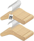 Baby Wooden Hangers 20 Pack,9.45 Inch Natural Wood Toddlers Hangers,Infant & Toddler Clothes Hangers, Small Children Kids Hanger with 360°Swivel Hook by Unknown