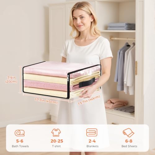SpaceWhisper Clear Sheet Storage Bags, 6 Pack, 17.7 x 15.7 x 7.9 in - Image 2