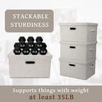 Storage Bins with Lids Fabric Closet Organizers Cubes Office Organization - Image 4