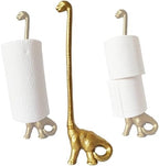 Cast Iron Dinosaur Paper Towel Holder - Free Standing Toilet Paper Holder - Rustic Brown w/Vintage Finish by mozhixue