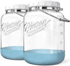 1.5 Gallon Glass Jar with Lid, 2 Pack Large Mason Jars, 192 Oz by Dwbligt