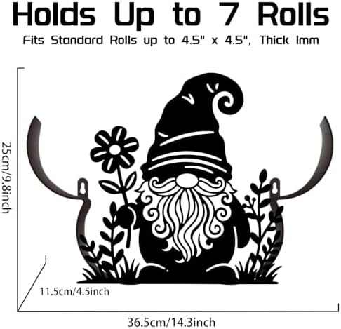 Gnome Toilet Paper Holder Wall Mount/Stand for Extra 8 Rolls - Image 2