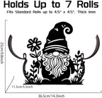 Gnome Toilet Paper Holder Wall Mount/Stand for Extra 8 Rolls - Image 2