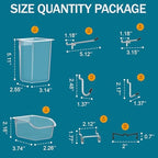 Peg Board Kit, Includes Pegboard and Accessories,with Hooks and Bins,Peg Board Wall Organizer for Office,Ornaments Display,Crafts Organization (66, White) - Image 3
