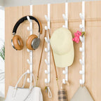 Over The Door Hooks, Metal Door Hooks for Hanging,Door Purse Organizer for Door Coat Hanger, Back of Shower for Hanging Towel Rack Clothes, Hat, Bathroom Bathroom Dorm Bedroom Closet (White-4Packs) by Kaiferty