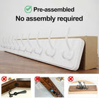WEBI Coat Rack Wall Mount,10 Hooks,38 9/16" Long Coat Hooks Wall Mounted Large,16" Hole to Hole,Wood Coat Hanger Wall,Hooks for Hanging Coats,Jacket,Clothes,Hats,White - Image 6