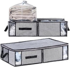 TAILI Under Bed Vacuum Storage Bags for Comforters,41x17.7x6",Retro Grey - Image 2
