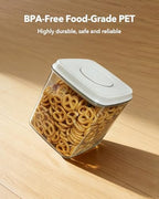 Airtight Food Storage Container with One-Touch Lid, 4.22 QT / 4.0 L Stackable Durable BPA-Free PET for Flour, Sugar, Cereal & Kitchen Pantry Organization. - Image 4