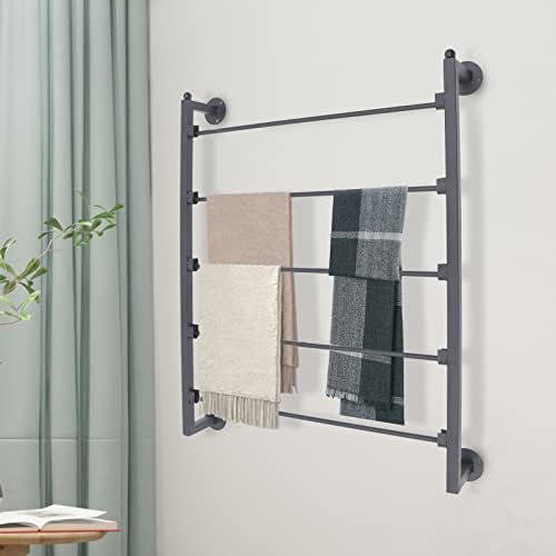 5 Tier Scarf Rack Wall Mounted Retail Display Ribbon Rack Organizer Holder Tie Rack Towel Rack Pants Belt Rack for Home Clothing Retail Store by Unknown